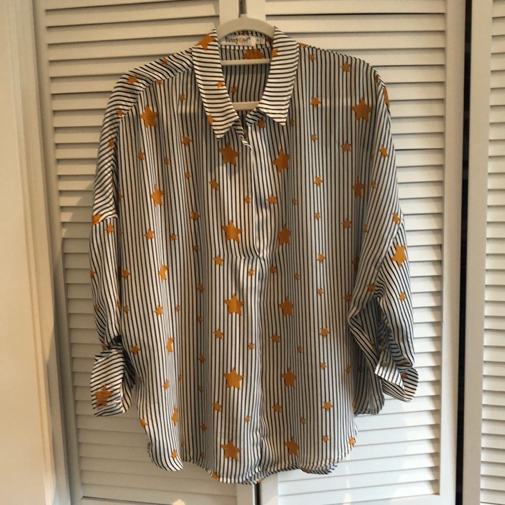 Stripe Shirt with Stars by Sunny Girl